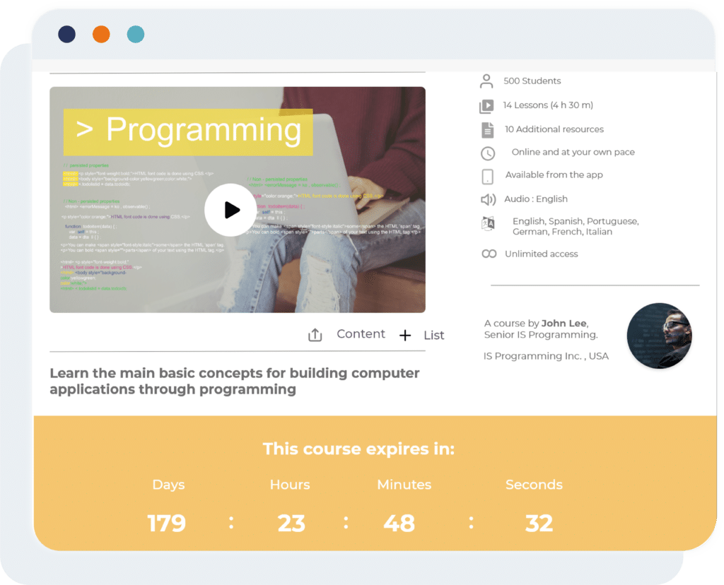 LearnDash course extensions plugin countdown view.