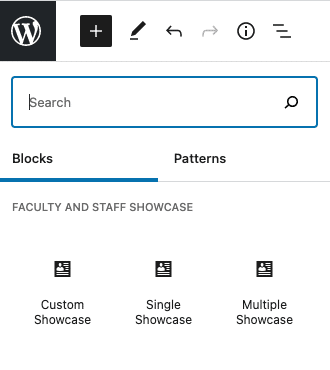 Front End view of Faculty and Staff Showcase WordPress plugin.
