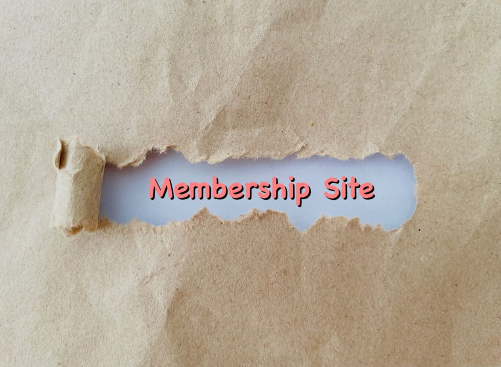 Image of membership site set up.