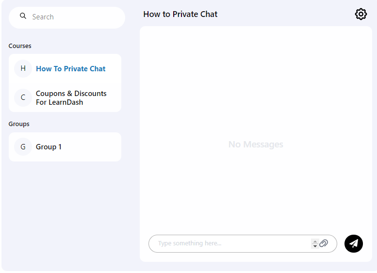 LearnDash chat plugin frontend view.