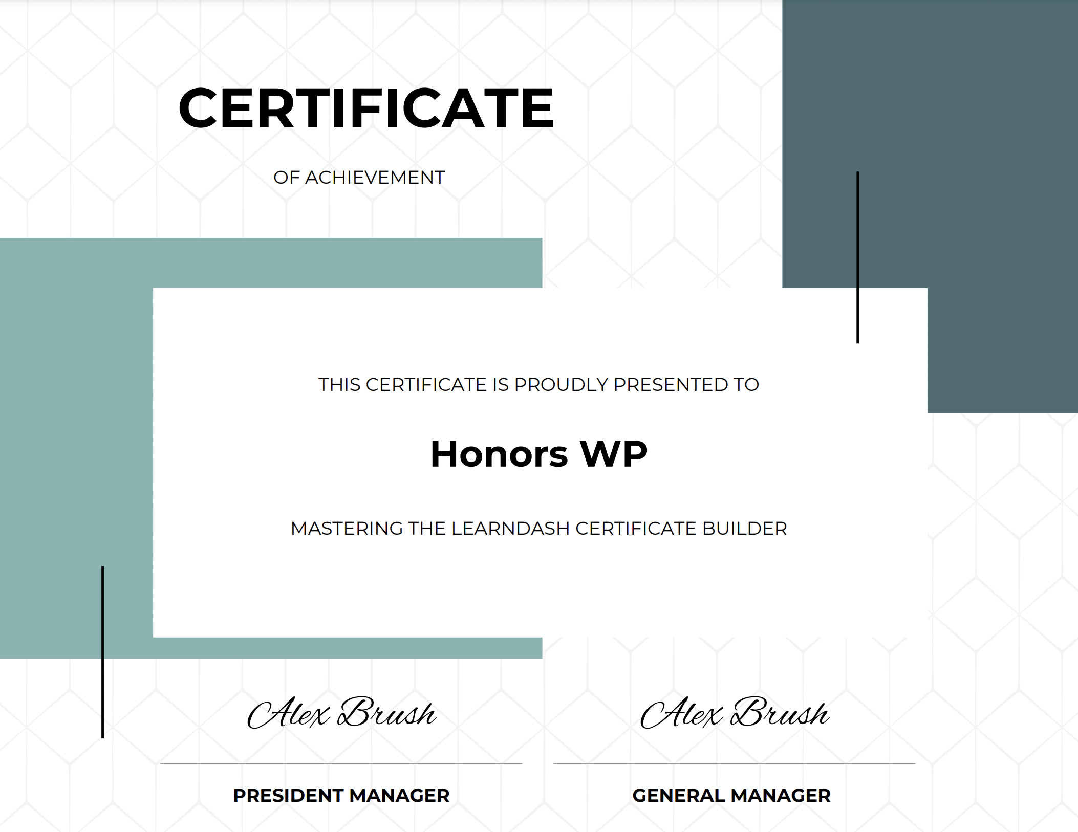 Honors Certificate – #1101202