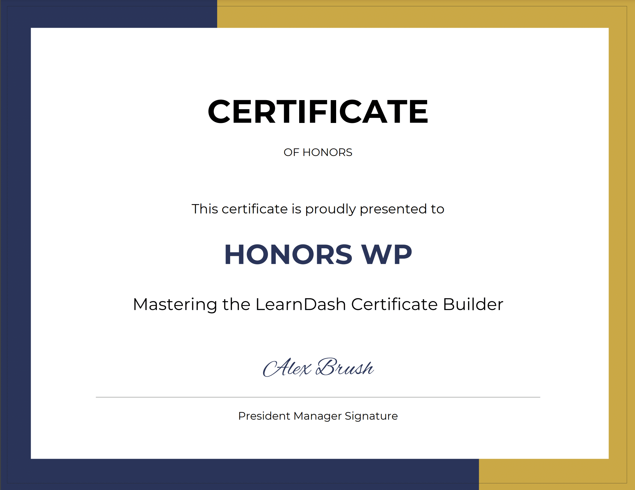 Honors Certificate – #1101203