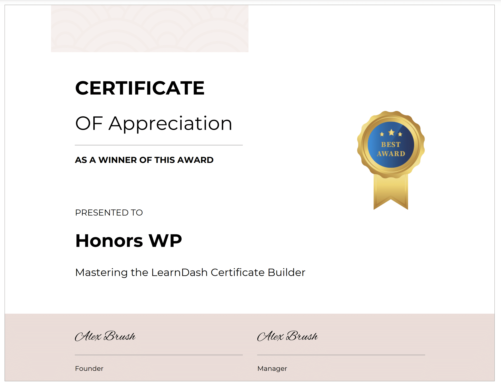 Honors Certificate – #1101301