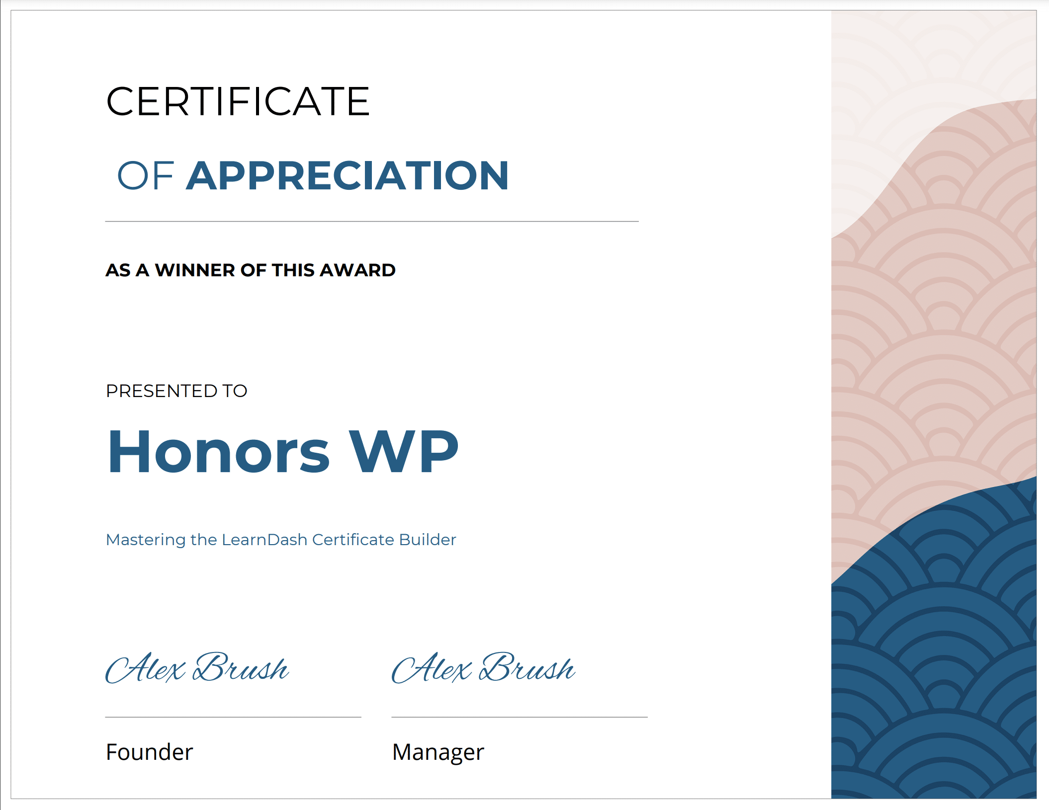 Honors Certificate – #1101302