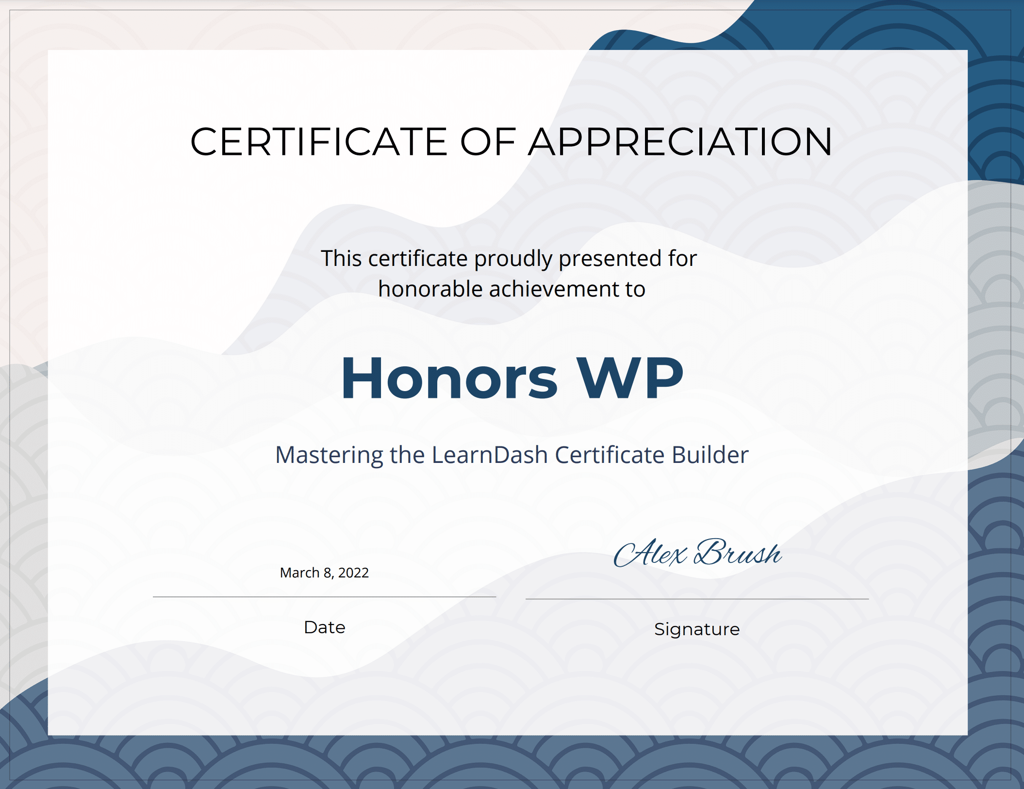 Honors Certificate – #1101305