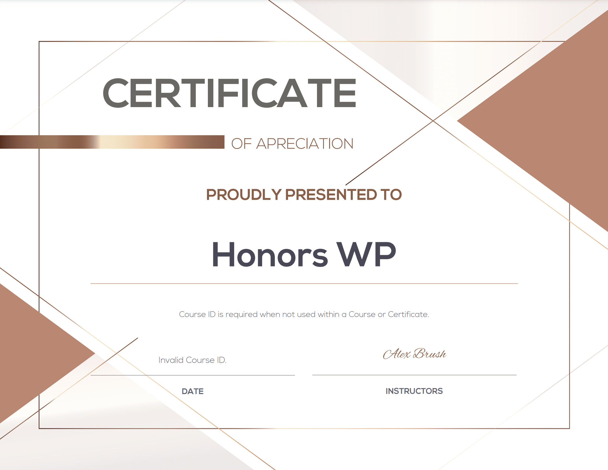 Honors Certificate – #1101409
