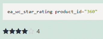 LearnDash WooCommerce star rating shortcode.