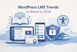 WordPress LMS Trends to Watch Out for in 2026 blog post featured image.