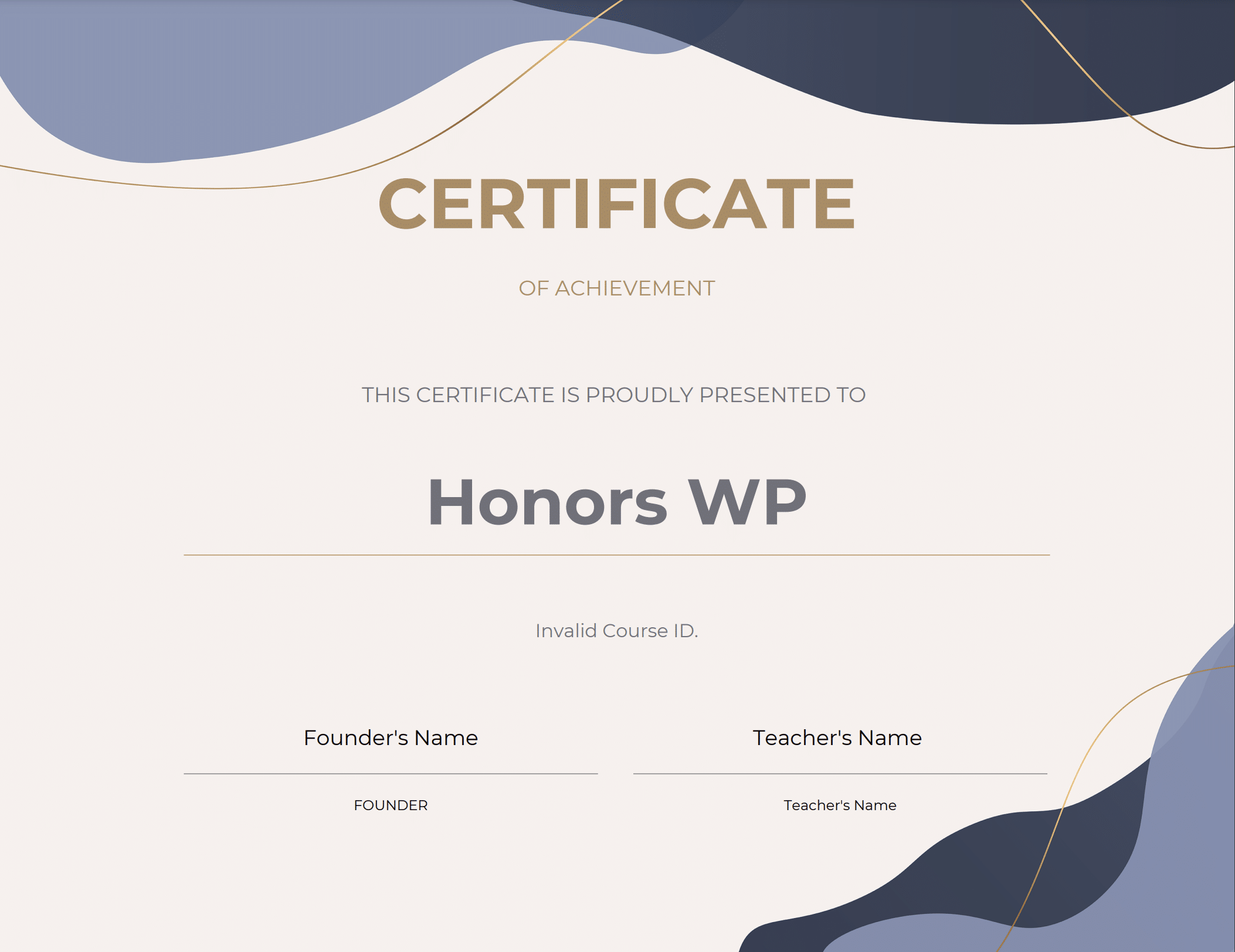 Honors Certificate – #1101411